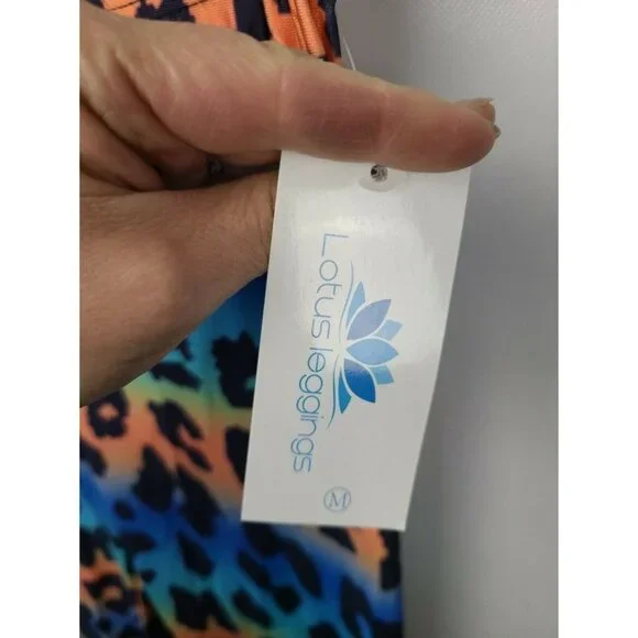 𝅺Lotus Leggings Leopard Print Multicolor Exercise M - Picture 5 of 7